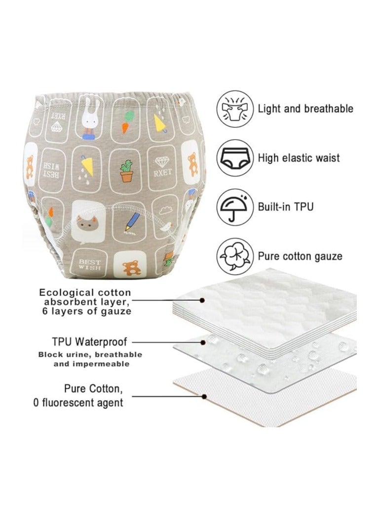 6PCS Baby Potty Training Pants, Breathable Potty Training Underwear, Toddler Training Underwear for 0-3 Years Boy and Girls Strong Absorbent Cotton Training Pants (L, Boy) - Image 4